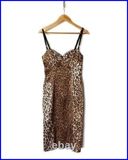 Vintage Dolce & Gabbana Leopard Print Slip Wiggle Dress Size XS S 90's Y2K D&G