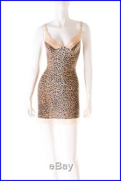 Vintage Dolce and Gabbana D&G Leopard Print Slip Dress