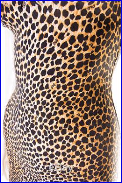 Vintage Dolce and Gabbana D&G Leopard Print Slip Dress