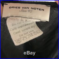 Vintage Dries Van Noten Size 40 Slip Dress Rayon Black Tank V-Neck READ