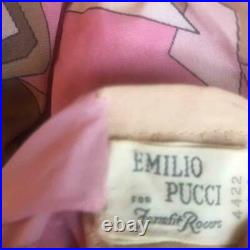 Vintage EMILIO PUCCI Formfit Rogers Slip Dress pink/brown tone