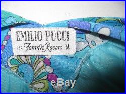 Vintage EMILIO PUCCI Two Piece Slip Mini Dress Set EPFR Size SMALL / MEDIUM