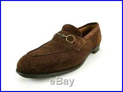 Vintage Edward Green Paul Stuart 11 C Suede Leather Slip On Penny Loafer Shoes
