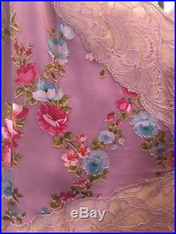Vintage Emanuel Ungaro Silk Midi Floral Slip Dress 36