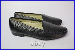 Vintage Ennesi Gold Genuine Ostrich Slip On Dress Shoes Mens 11 W Made In Italy