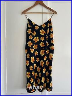 Vintage Escada Margaretha Ley 90's Floral Slip Dress 100% Silk Size 38 (10)