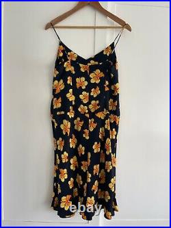 Vintage Escada Margaretha Ley 90's Floral Slip Dress 100% Silk Size 38 (10)