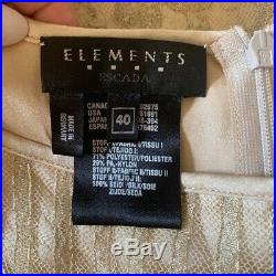 Vintage Escada Silk Gold Lace Overlay Liner Shimmer Metallic Tank Slip Dress 40