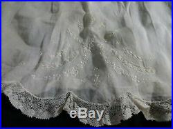 Vintage Feltman Bros. White Baby Christening Dress Slip Baptism Gown Dress
