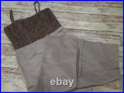 Vintage Fendi Women's Size 8 Authentic Brown Hair Slip Dress Knee Length FLAW