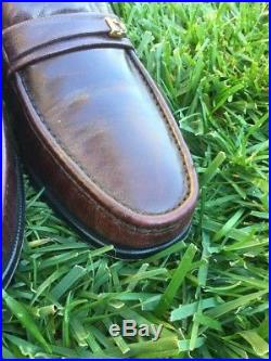 Vintage Florsheim Imperial Mens Como Slip On Loafer Dress Shoes Brown Sz 11.5E