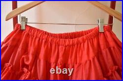 Vintage Fluffy Square Dance Red Petticoat XS-M