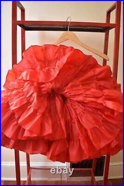 Vintage Fluffy Square Dance Red Petticoat XS-M