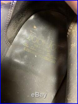 Vintage FootJoy Genuine Alligator Slip On Dress Shoes Black Leather Sz 10