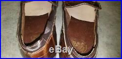 Vintage FootJoy Genuine Brown Slip On Dress Shoes Leather Sz 11