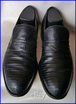 Vintage Footjoy FJ Mens Classics Exotic Skin Slip On Oxford Dress Shoes Size 8.5