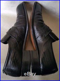 Vintage Footjoy FJ Mens Classics Exotic Skin Slip On Oxford Dress Shoes Size 8.5