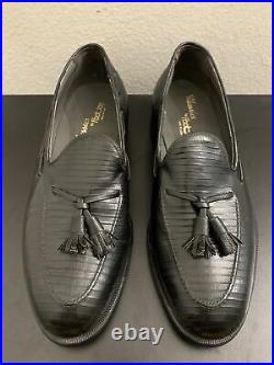 Vintage Footjoy Lizard Skin Tassled Oxford Loafer Slip On Shoes Men's 9.5 E