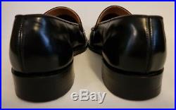 Vintage George Cox Black Leather Slip On Loafer Shoes UK Size 7 RRP £200+