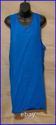 Vintage Gianfranco Ferre Long Sleeve Royal blue Laine Wool Dress and Slip Sz 42
