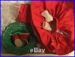Vintage Ginny 1953 Glad NM Red Snap Shoes, green Hat Red Dress Pants Slip