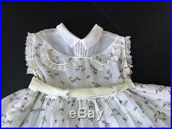 Vintage Girls 1950's Full Circle Party Dress With Ruffled Under Slip