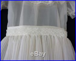 Vintage Girls Confirmation 1st Communion Dress Veil Slip Lace Tulle Handmade