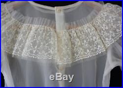 Vintage Girls Confirmation 1st Communion Dress Veil Slip Lace Tulle Handmade