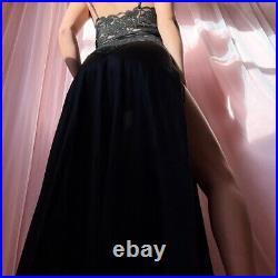 Vintage Glydons Of Hollywood Black Lace Slip Gown