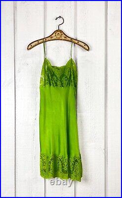 Vintage Green Mini Slip Dress