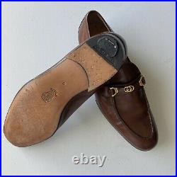 Vintage Gucci Men Brown Formal Slip On Dress Shoe Size 10.5 Eu 43 1/2