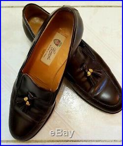Vintage Gucci Mens Brown loafer/slip-ons with GG logo tassel Euro 43 1/2 D Italy