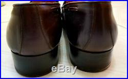 Vintage Gucci Mens Brown loafer/slip-ons with GG logo tassel Euro 43 1/2 D Italy