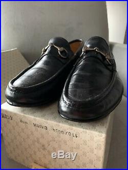 Vintage Gucci Mens Horse Bit Driving Loafers Slip On Shoes Size 46.5 M
