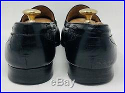 Vintage Gucci for Rossi Black Slip On Loafers GG Tassel Shoes Mens Sz 9 M