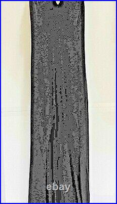 Vintage Gunne Sax Sexy Black Slip Dress Maxi Gown Jessica McClintock size 9/10
