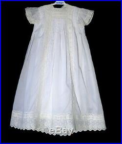 Vintage Heirloom Girl's Christening Gown Baptism Dress & Slip 6 Months New