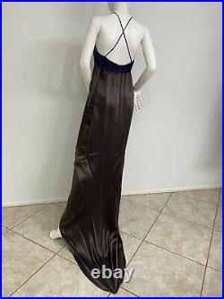 Vintage I. Magnin Silk Satin Slip Dress Empire Waist Fishtail Made In US Fits S