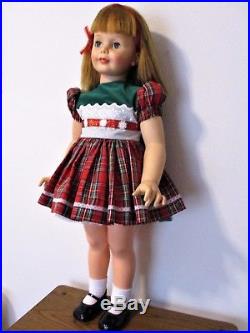 Vintage Ideal Patti Playpal Doll G35 Blonde Holiday Dress Crinoline Slip Shoes