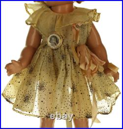 Vintage Ideal Shirley Temple 20 Composition Doll with Starburst Dress Shoe Slip