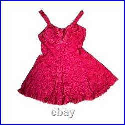 Vintage Inner Most Lace Slip Dress Size XL Red Lingerie Holiday Lacy Sexy