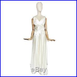 Vintage Ivory Satin Wedding Dress 1930's, Bridal Silky Slip Gown, RARE Size XS