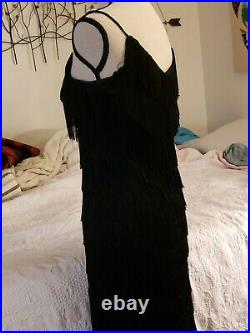 Vintage Jo A Lyn dress Flapper Tiered Slip Fringe Dress Roaring 20s inspired 4/6