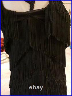 Vintage Jo A Lyn dress Flapper Tiered Slip Fringe Dress Roaring 20s inspired 4/6