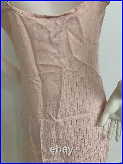 Vintage John Galliano X Christian Dior Boutique Slip, Slip Dress W Dior Logo S/M