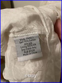 Vintage Johnny Was Small White Siren Eyelet Silk Cotton Slip Dress MSRP$515