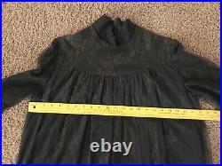 Vintage Juel Park Beverly Hills Black Embroidered Lace with Slip Very Rare Size 8