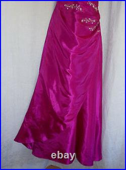 Vintage Jump Apparel Formal Maxi Dress Size 5 6 NWT Pink Embellished 1990's