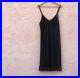 Vintage Kayser Black & Brown Slip Dress Size 38 Ruffle