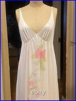Vintage Kayser Floral Print Strappy Slip Dress 34